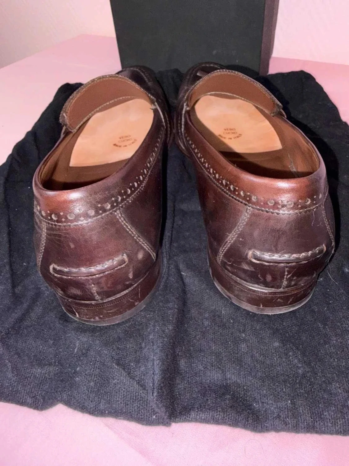 Mocasines de hombre Hugo Boss de cuero marrón con borlas, talla 42 con caja – photo 9